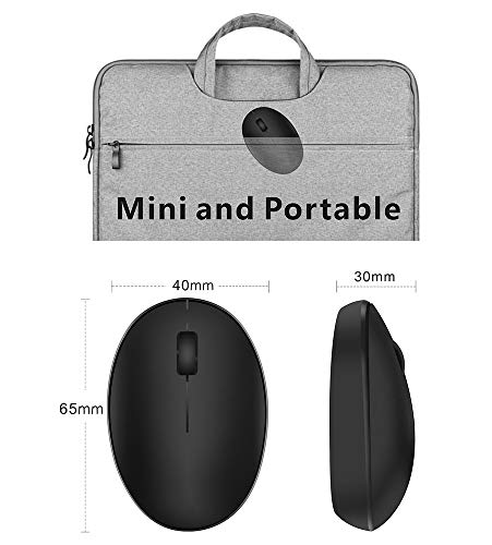 TENMOS Mini Rechargeable Wireless Mouse, 2.4GHz Optical Travel Mouse Silent Wireless Computer Mice with USB Receiver, Auto Sleeping, 3 Buttons, 1000 DPI Compatible with Laptop, PC, Chromebook (Black) - Image 5