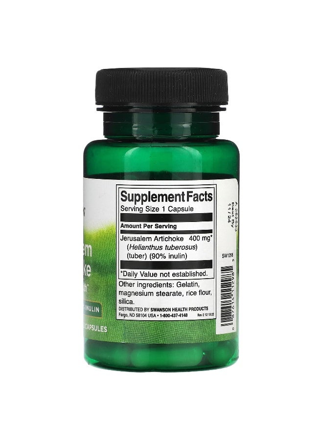 SWANSON Swanson, Prebiotic Jerusalem Artichocke, 400 mg, 60 Capsules  - Image 2