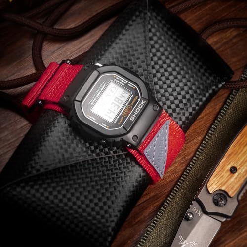DAVILANE حزام ساعة لكاسيو رجالي GShock DW5600570069008900GA100GW6900GAX100GD100110120 مع أباطيل مطورة 16 مم من النايلون - Image 3