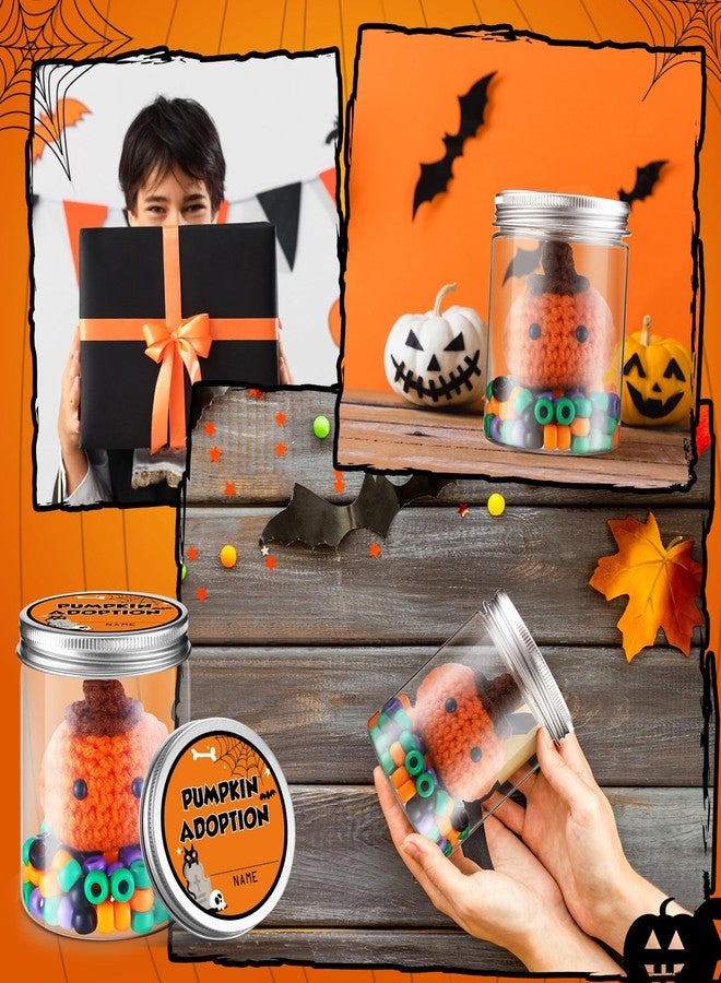 Poen لعبة مكتبية على شكل يقطينة من بوين، عملية كروشيه اليقطينة، تبني لعبة يدوية الصنع، دمية قطيفة مصنوعة يدويًا، هدية مخيفة ومرعبة للأطفال والنساء البالغات، ديكور مناسب للمكتب والمدرسة والفصول الدراسية وحفلات عيد الميلاد - Image 4