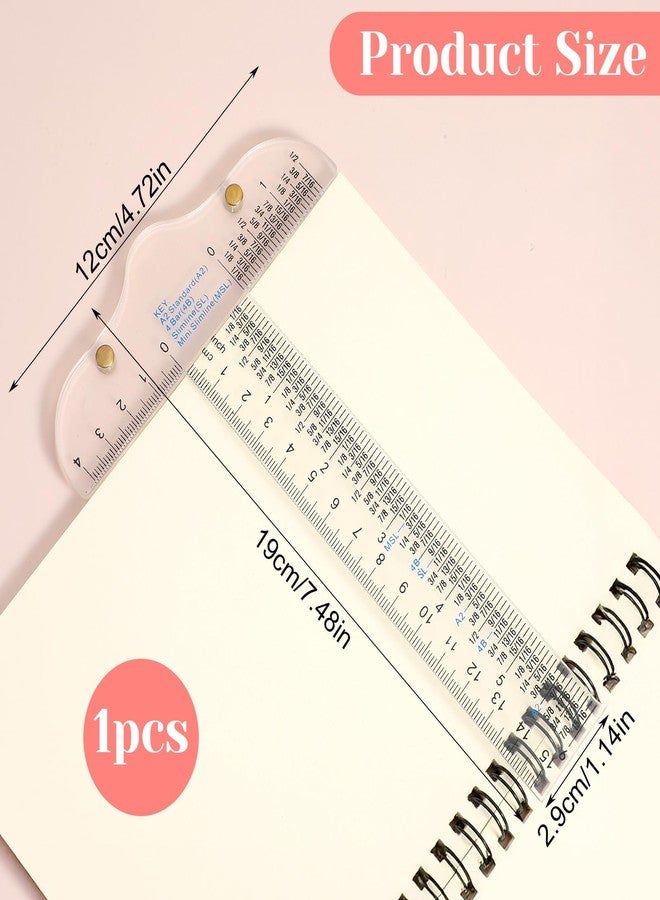Eldraqth 6" Clear Acrylic T-Square Ruler Drafting Tools Inch and Metric T-Square Ruler for Crafting Scrapbooking Art Framing - Image 4