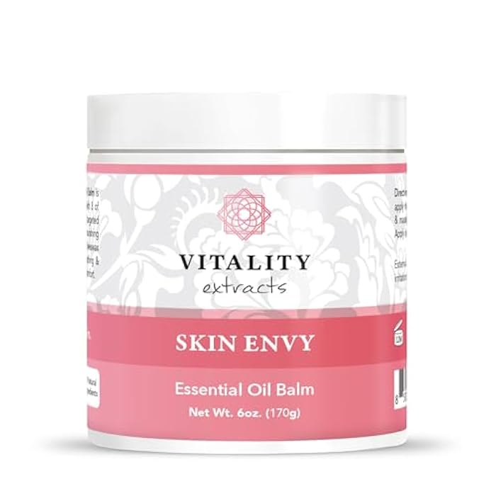 Vitality Extracts Skin Envy Essential Oil Balm - 6oz, Moisturizer, Beeswax, Vitamin A, Skin Care, All Natural, Coconut Oil - Image 1