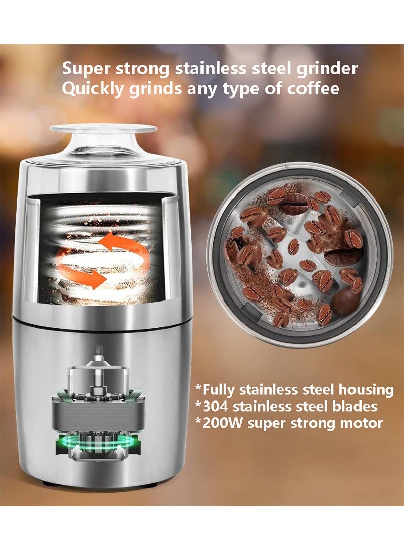 ايتي لايف مطحنة قهوة 200 وات 60 جرام، من الفولاذ المقاوم للصدأ، لإخراج أدق ومتحكم، تجعل تحضير الطعام سريعًا وسهلاً CG-0523 فضي - Image 2