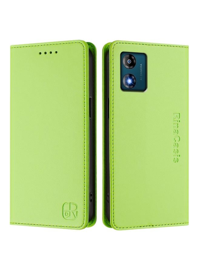 اس-توب جراب لهاتف Motorola Moto E13 RC01، جراب جلدي مزدوج الطي مزود بخاصية الشفط المغناطيسي بتقنية RFID - Image 2