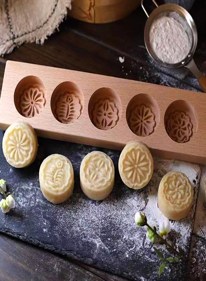 قالب كعكة القمر الخشبي من HOLIDYOYO، مقاس 11.88 بوصة، أداة خبز مزخرفة لصنع المعجنات في المنزل، مصنوع من الخشب الطبيعي، سهل الاستخدام والتنظيف. - Image 3
