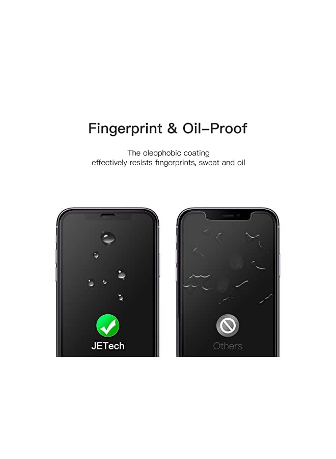 Jetech Full Coverage Screen Protector For Iphone 11/Iphone Xr 6.1-Inch, Black Edge, 9H Tempered Glass Film Case-Friendly, Hd Clear, 3-Pack - Image 3