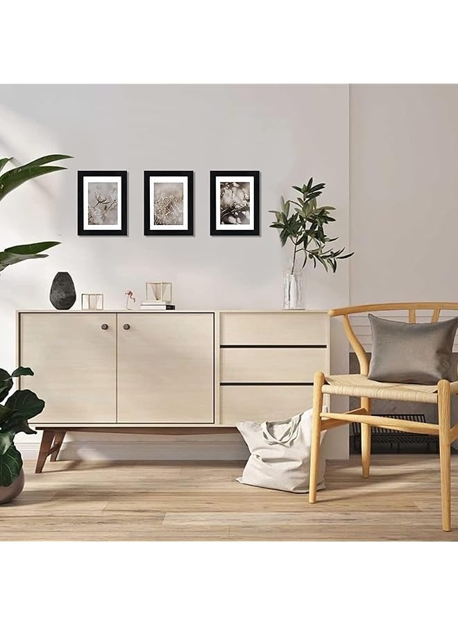 إيروريكس مجموعة إطارات الصور من 5 صور عرض 6 × 8 بدون حصيرة إطارات الصور على الحائط لعرض صور الزفاف والمناظر الطبيعية العائلية والبورتريه للمنزل والمكتب والديكور المعرضي باللون الأسود 6 × 8 - Image 5