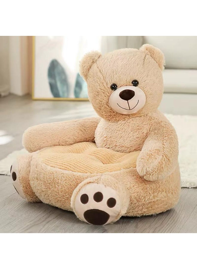 صحاره كرسي أطفال فرو ناعم Plush Baby Chair – شكل بطة/باندا/دب، مريح وآمن لتعليم الجلوس – مناسب من 6 شهور، ديكور حضانة أنيق - Image 2