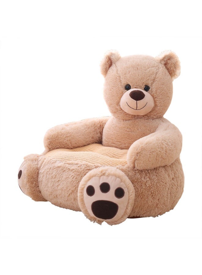 صحاره كرسي أطفال فرو ناعم Plush Baby Chair – شكل بطة/باندا/دب، مريح وآمن لتعليم الجلوس – مناسب من 6 شهور، ديكور حضانة أنيق - Image 1