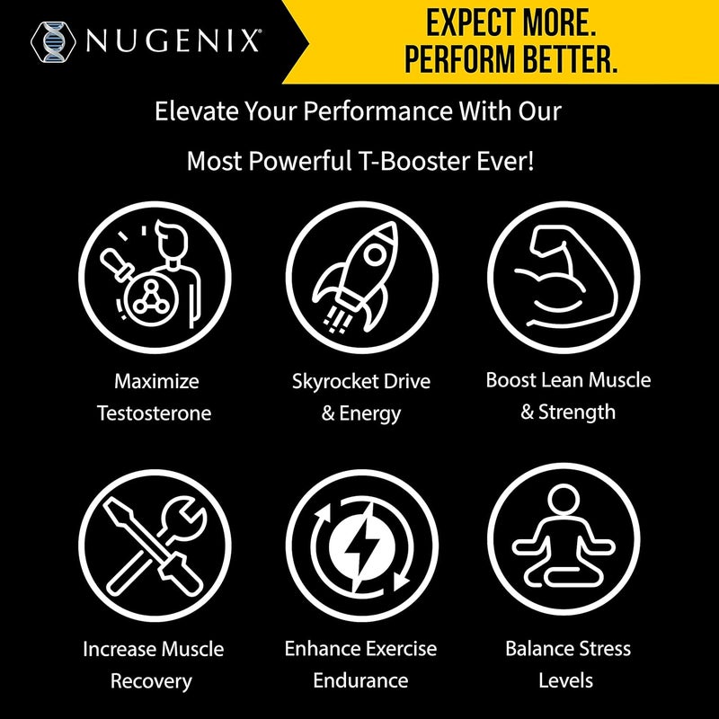 Nugenix نوجينيكس توتال تي ماكس  معزز أقصى مستوى من التستوستيرون للرجال 120 حبة - Image 5