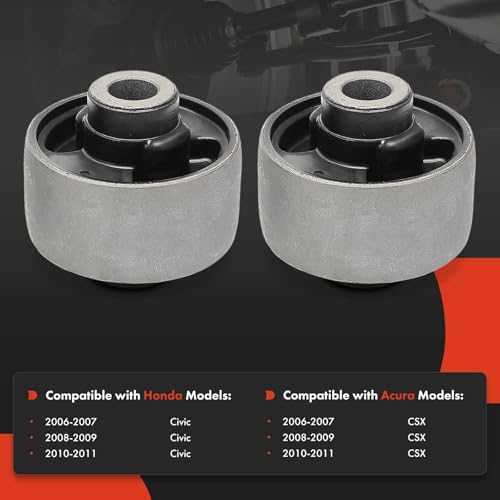 A-Premium مجموعة بوشات ذراع التحكم السفلي الأمامي A-Premium 2 x، متوافقة مع هوندا سيفيك وأكورا CSX، 2006 2007 2008 2009 2010 2011 - Image 2