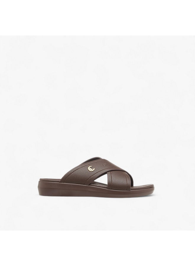 Le Confort Men Cross Strap Slip-On Sandals  - Image 3
