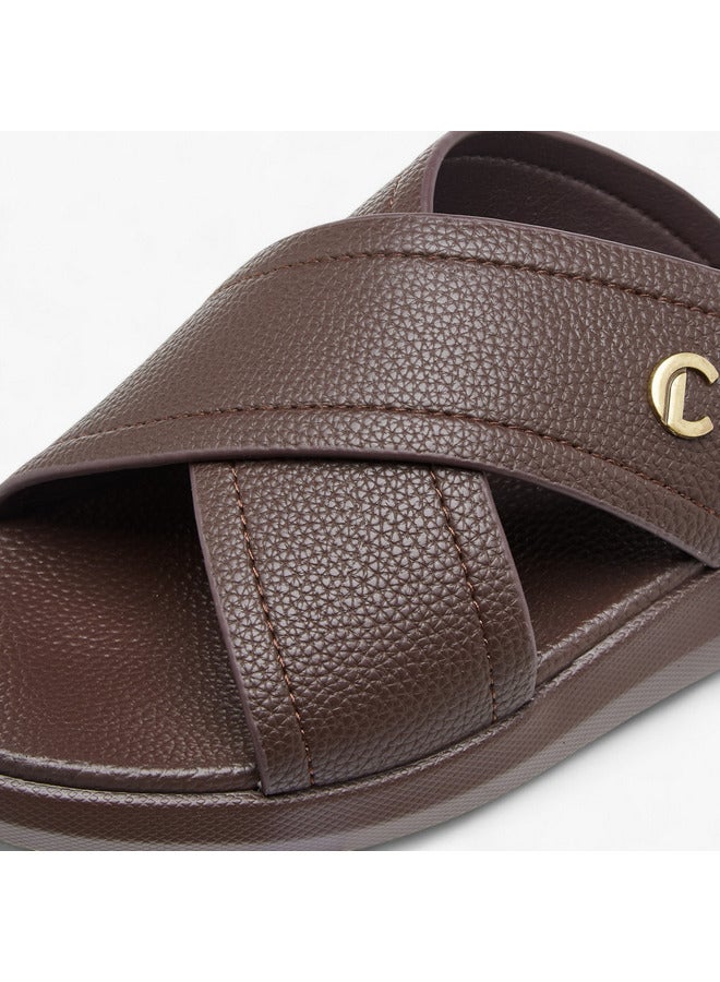 Le Confort Men Cross Strap Slip-On Sandals  - Image 4