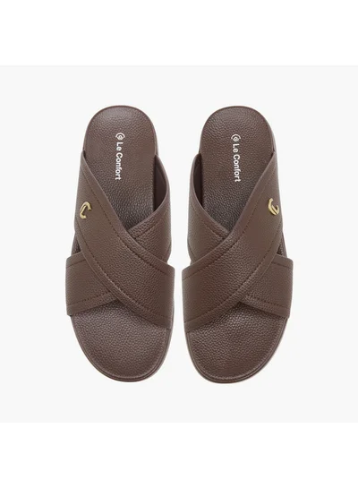 Le Confort Men Cross Strap Slip-On Sandals