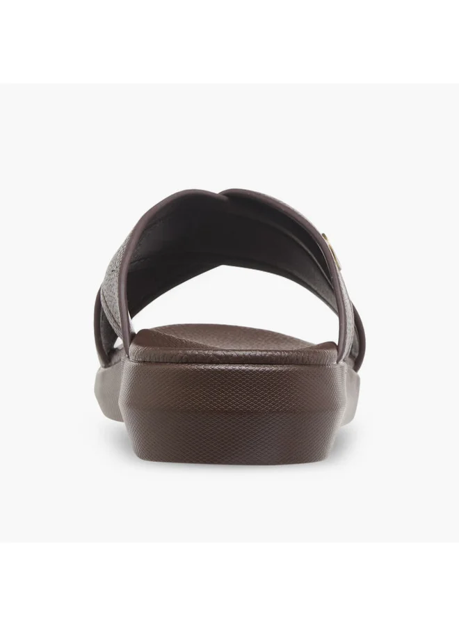 Le Confort Men Cross Strap Slip-On Sandals