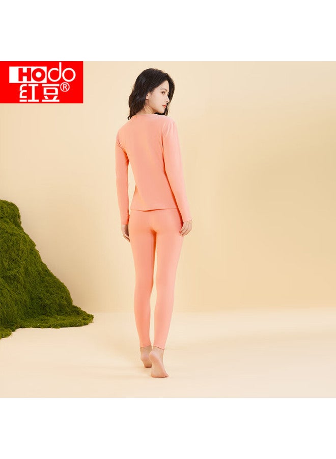 hongdou Hongdou Women's 7a Antibacterial And Mite-proof Brushed Thermal Elastic Autumn Underwear Set【 Autumn New Arrival】  - Image 2
