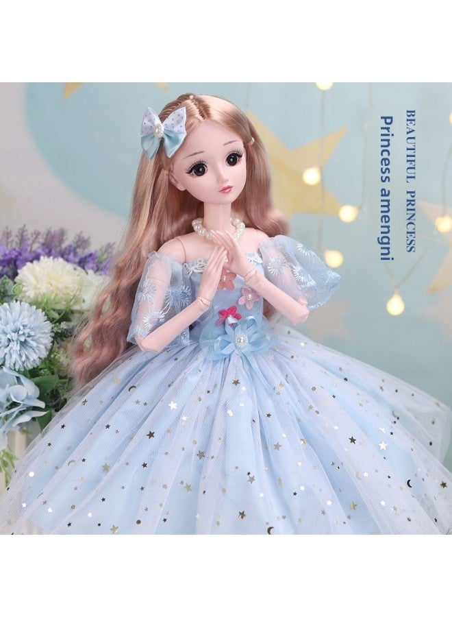 Oversized Dress-up Smart Doll Suit Girl Princess Children Toy Single Girl Birthday Toy-Color:60cm (winkable) Anmengni-Height:【standard Style + Gift 1】 30 Pieces + Luxury Gift Box - Image 1