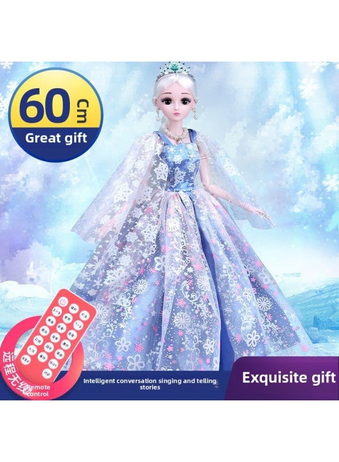 Oversized Dress-up Smart Doll Suit Girl Princess Children Toy Single Girl Birthday Toy-Color:60cm (winkable) Anmengni-Height:【standard Style + Gift 1】 30 Pieces + Luxury Gift Box - Image 3