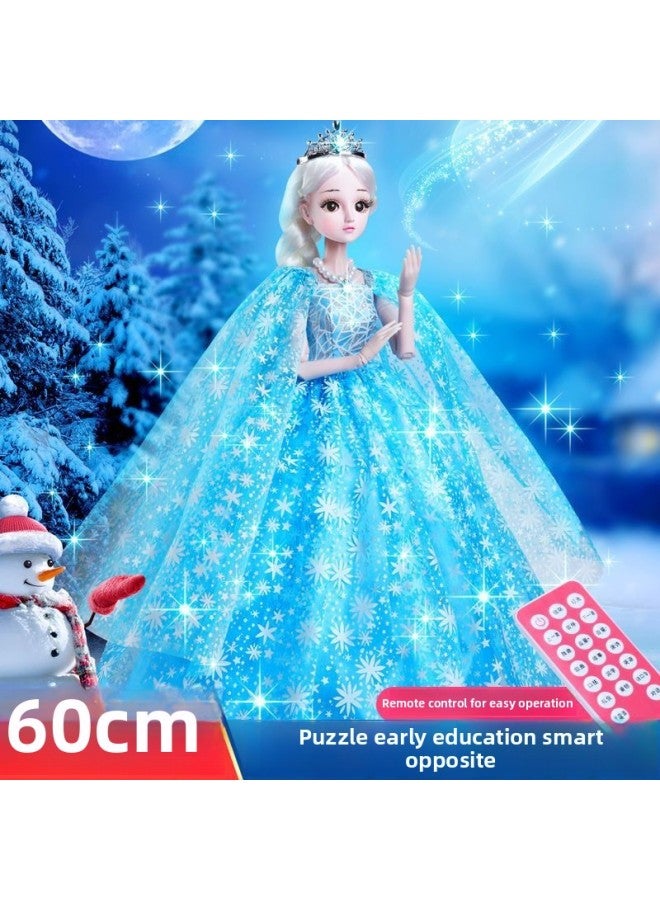 Oversized Dress-up Smart Doll Suit Girl Princess Children Toy Single Girl Birthday Toy-Color:60cm (winkable) Anmengni-Height:【standard Style + Gift 1】 30 Pieces + Luxury Gift Box - Image 2