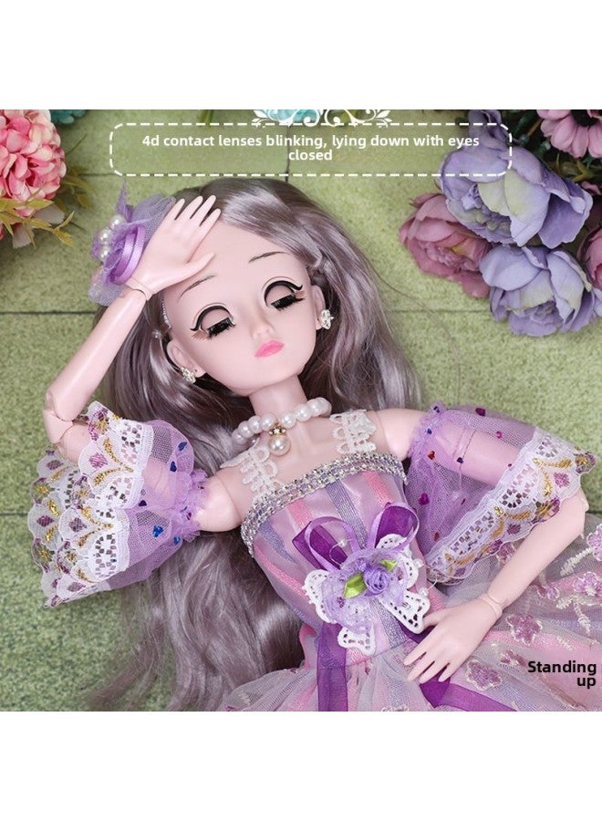 Oversized Dress-up Smart Doll Suit Girl Princess Children Toy Single Girl Birthday Toy-Color:60cm (winkable) Anmengni-Height:【standard Style + Gift 1】 30 Pieces + Luxury Gift Box - Image 5