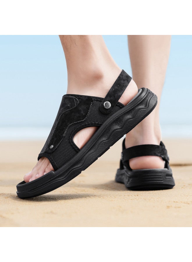 CARTELO Lightweight Soft Sole】 Men's Leather Sandals For Summer, Breathable Driving Sandals For Men, Outdoor Beach Sandals And Slippers - Image 5