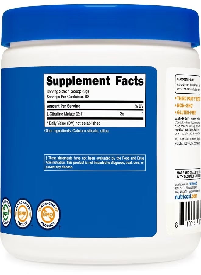 Nutricost, L-Citrulline Malate 2:1, Unflavored, 10.7 oz (300 g) - Image 3
