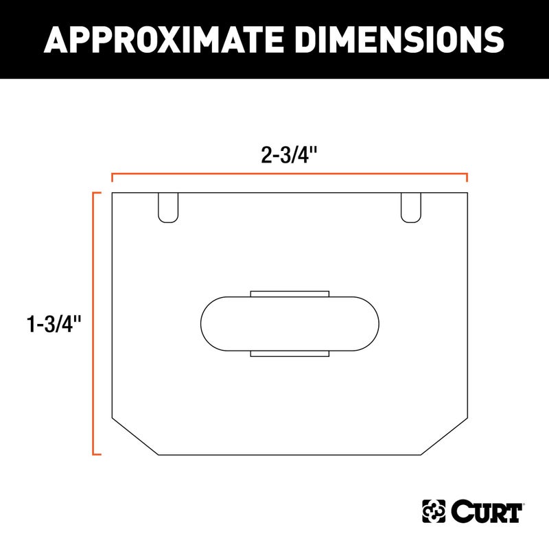 CURT 58300 Vehicle-Side Trailer Wiring Harness Mounting Bracket for 4-Way Flat, GLOSS BLACK POWDER COAT - Image 2