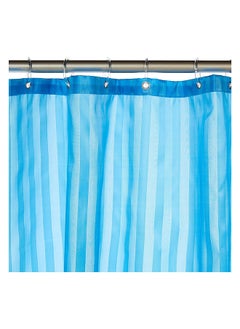 Home Pro Polyester Shower Curtain 180x180 Cm Size Light Blue  - Image 2