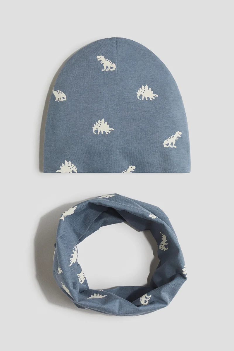 H&M 2-piece beanie and tube scarf set