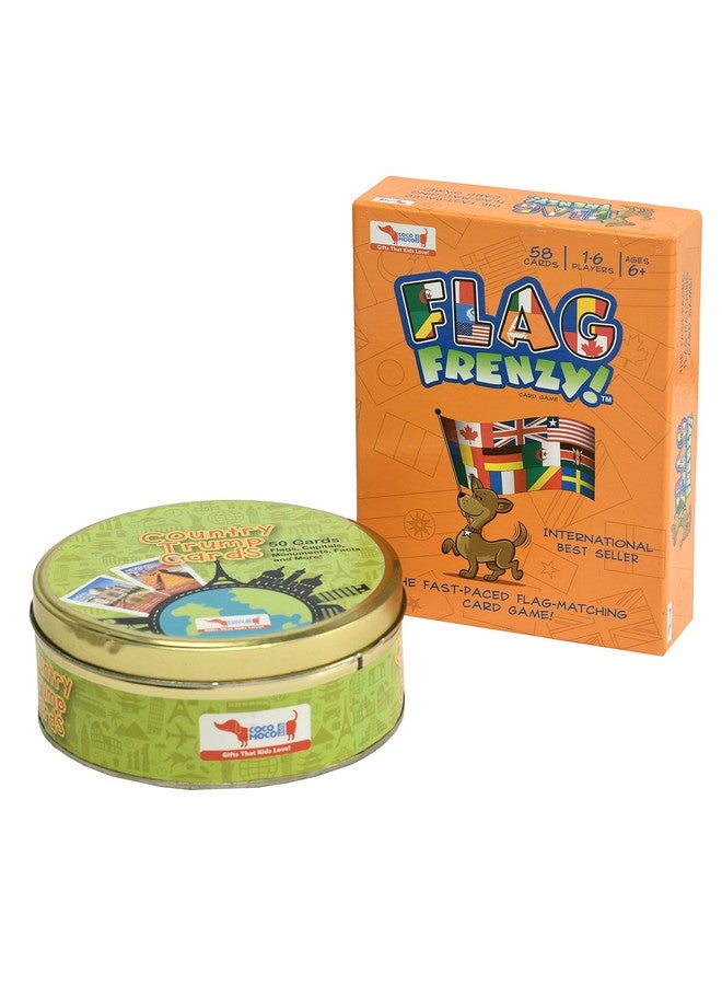 COCOMOCO KIDS Geography Card Games Gifts for Kids and Family Combo Pack - Country Trump Cards Game + Flag Frenzy Flag Matching Card Game for Kids, Educational Toys and Birthday Return Gift for 4-14 Year olds - Image 4