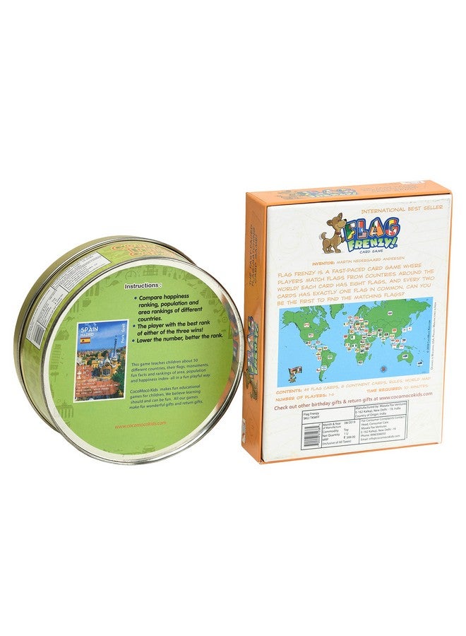 COCOMOCO KIDS Geography Card Games Gifts for Kids and Family Combo Pack - Country Trump Cards Game + Flag Frenzy Flag Matching Card Game for Kids, Educational Toys and Birthday Return Gift for 4-14 Year olds - Image 2