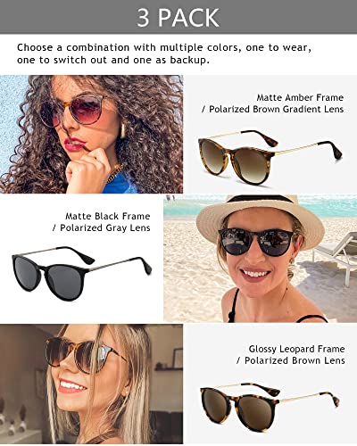 SUNGAIT Premium Vintage Round Sunglasses for Women Men Classic Retro Trendy Style - Image 2