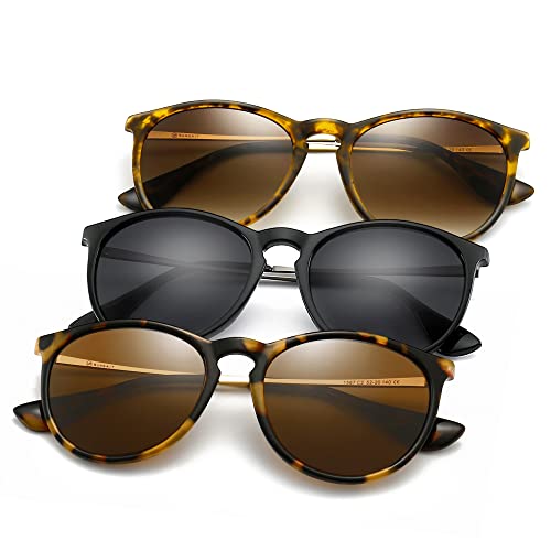 SUNGAIT Premium Vintage Round Sunglasses for Women Men Classic Retro Trendy Style - Image 1
