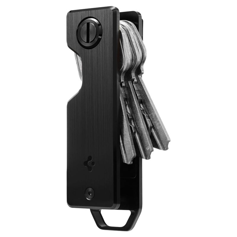 Spigen Spigen Life Metal Fit Key Chain Key Holder Metallic Key Organizer Minimalist Compact Keyholder with Key Ring - Black  - Image 1