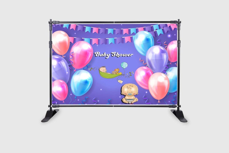 Backdropon Baby Shower Design Backdrop for Baby Shower Godh Bharai Decoration Traditional/Background Curtain Cloth for Festival Size 5 Feet Height and 8 Feet Width(5 * 8) - Image 2