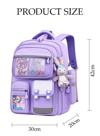 Girl's School Backpack Waterproof Book Bag with Compartments and Doll Pendant for Teen Girls Kid Students Elementary School Kids' School Bag With Large Capacity - view 4