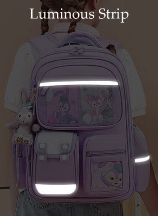 Girl's School Backpack Waterproof Book Bag with Compartments and Doll Pendant for Teen Girls Kid Students Elementary School Kids' School Bag With Large Capacity - view 5