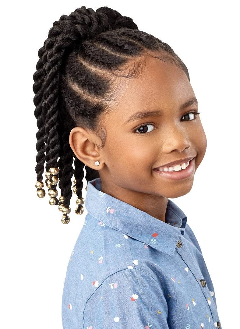 Outre Outre Lil Looks Drawstring Ponytail - BEADED TWISTS 12" (2) 