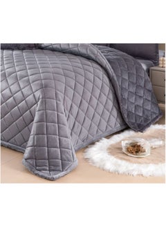 Single winter quilt set, two sides system, velvet face and soft fur face, 4 pieces, light fixed filling, quilt size 160 x 210 cm - pzsku/Z542BD6FA78F85EB0195CZ/45/_/1725460346/a8d12de7-89b0-4345-a200-e4b0cf2dec43