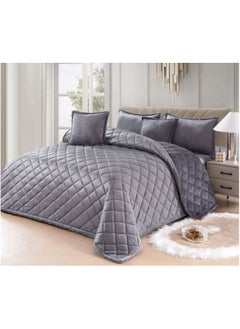 Single winter quilt set, two sides system, velvet face and soft fur face, 4 pieces, light fixed filling, quilt size 160 x 210 cm - pzsku/Z542BD6FA78F85EB0195CZ/45/_/1725460358/a5a32fd0-4e58-4b2a-ade3-18c06c990674