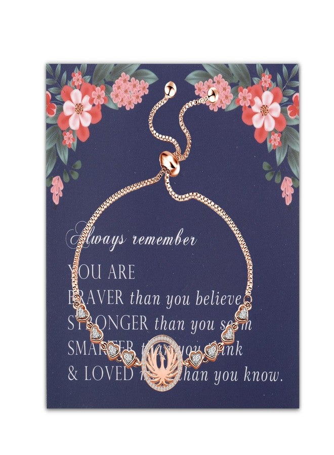 FEELMEM Inspirational Phoenix Gift Phoenix Slider Bracelet Fire Bird Jewelry Phoenix Recovery Gifts (Phoenix bracelet) - Image 1