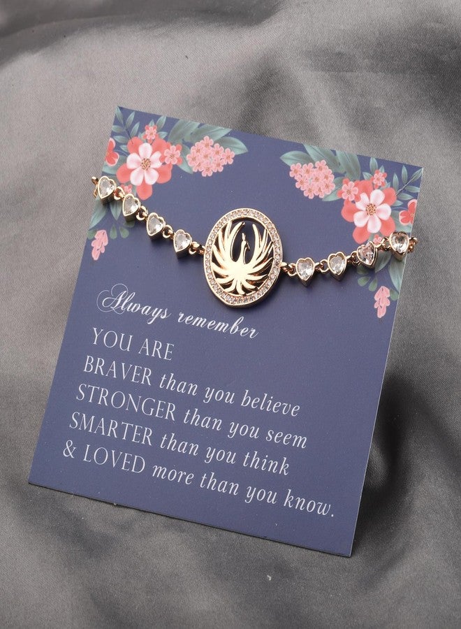 FEELMEM Inspirational Phoenix Gift Phoenix Slider Bracelet Fire Bird Jewelry Phoenix Recovery Gifts (Phoenix bracelet) - Image 5