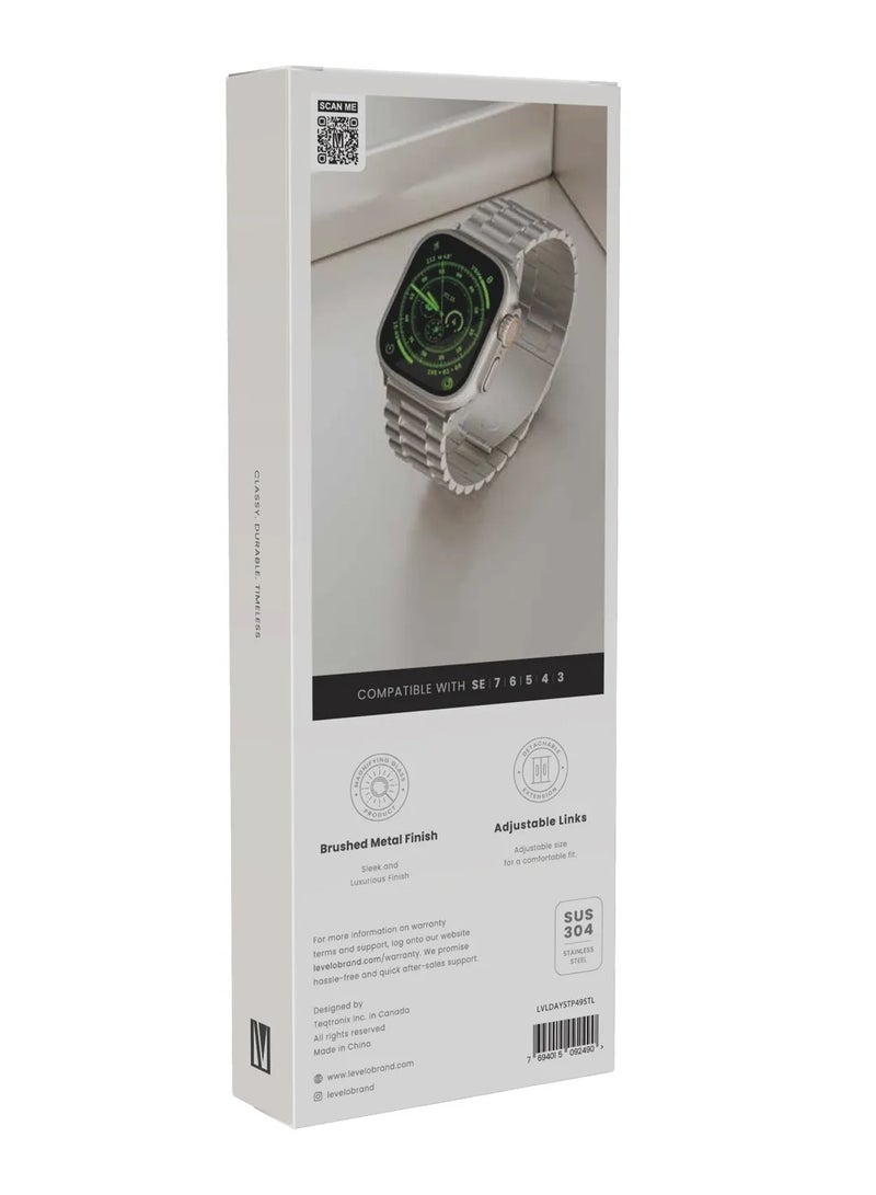 LEVELO Daytona Strap for Apple Watch Ultra 49MM - Starlight - Image 5