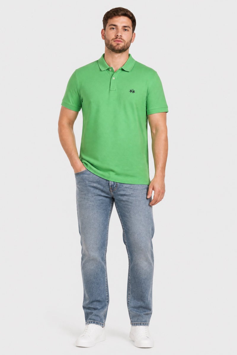 La Martina Men Regular Fit Short Sleeve Embroidered Logo Polo Shirt, Green - Image 2