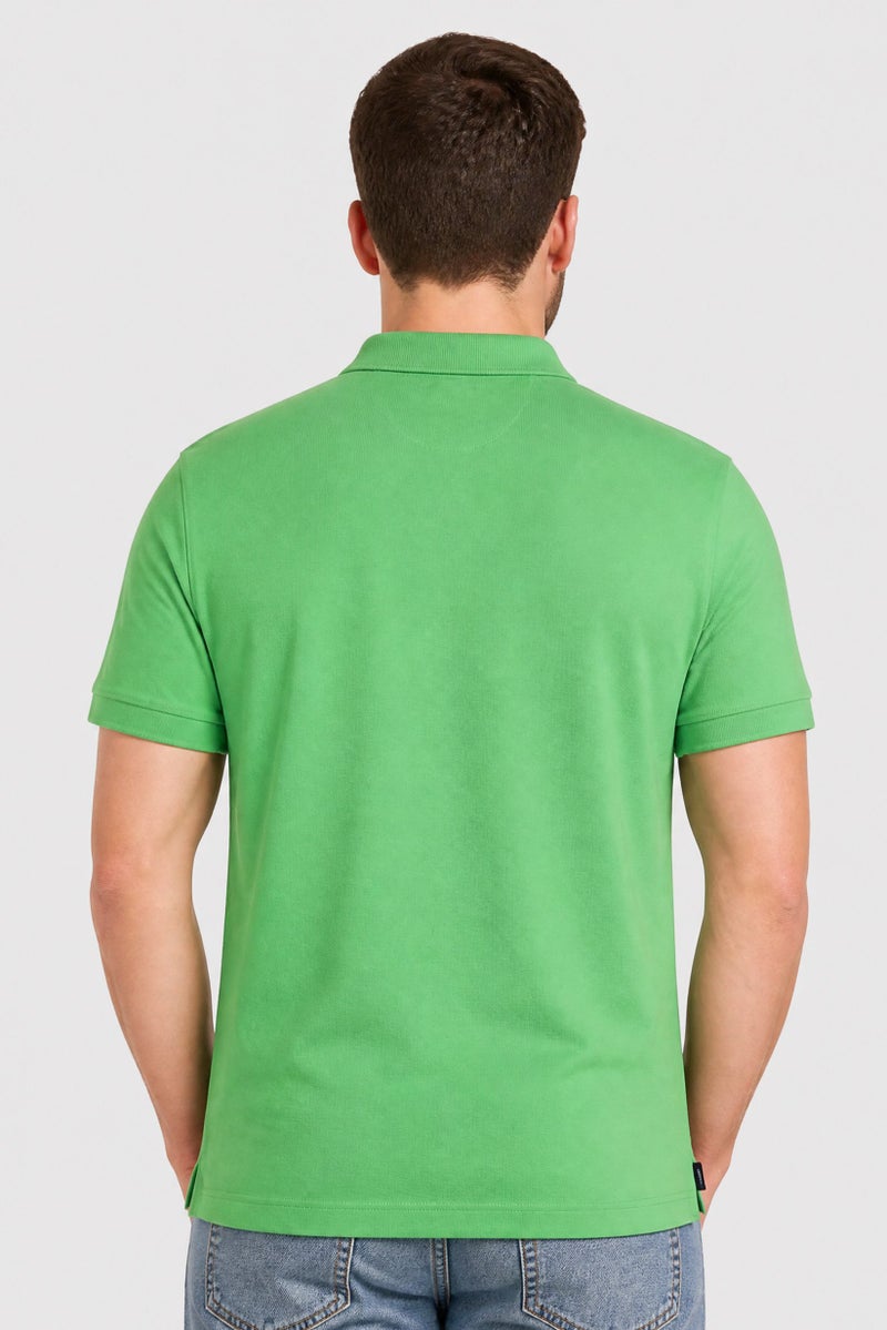 La Martina Men Regular Fit Short Sleeve Embroidered Logo Polo Shirt, Green - Image 4