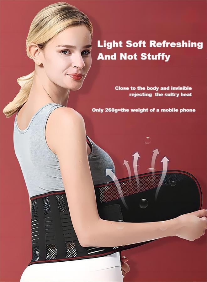 Generic Back Support Belt, Posture Corrector - M For Lumbar Disc Fixation, With Steel Straps For Lumbar And Abdominal Control - Image 3