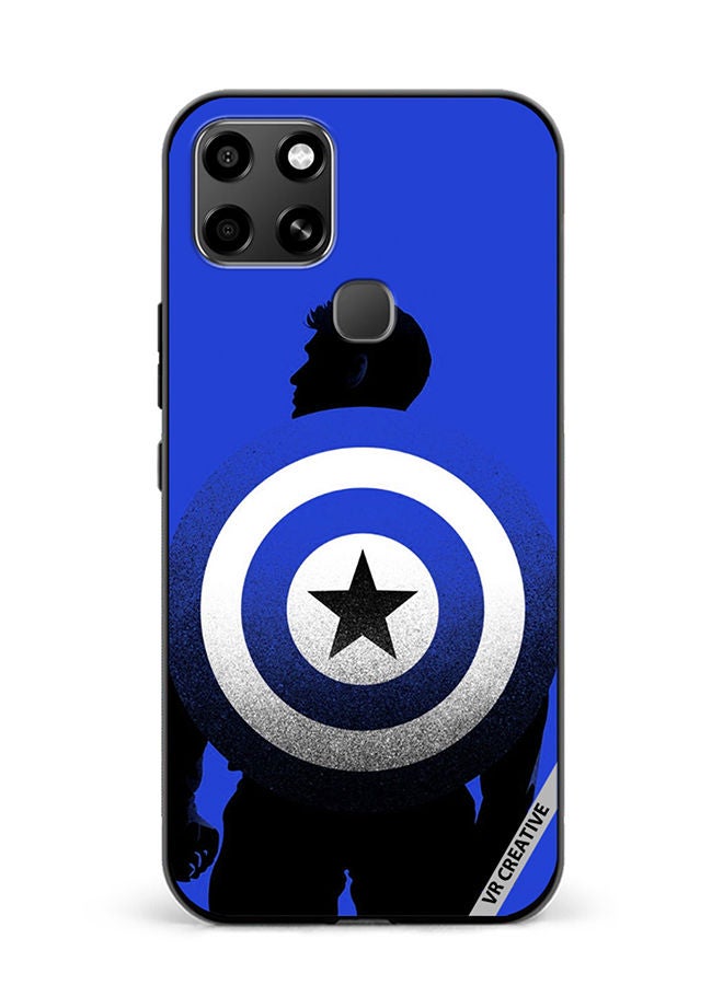 VR CREATIVE Protective Case Cover For Infinix Smart 6 Captain America Blue Design Multicolour - Image 1