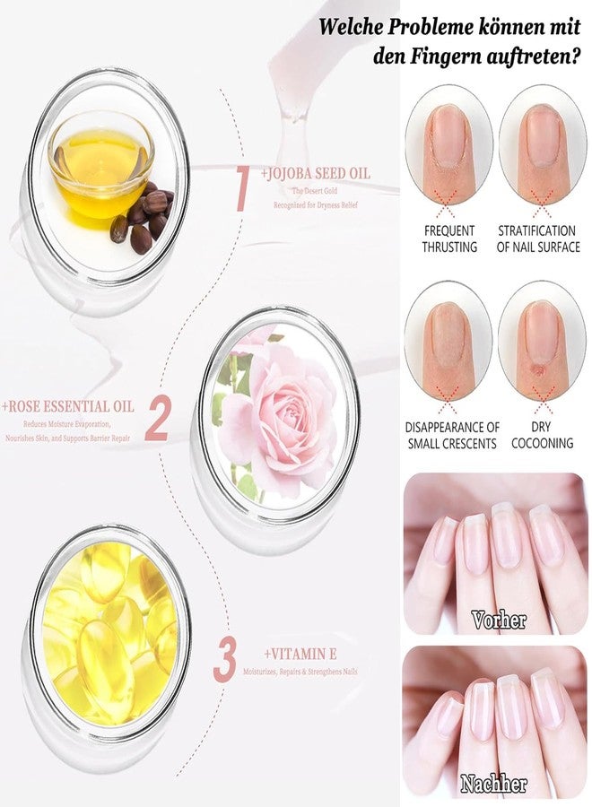 نيل ويند زيت نايل ويند ذو الطبقتين للعناية بالجلد المحيط بالأظافر مع فرشاة ناعمة حريرية، عناية بالأظافر على شكل قلب، علاج مرطب للأظافر الجافة والتالفة، للاستخدام في الصالونات والمنزل، 30 مل، قطعة واحدة - Image 5