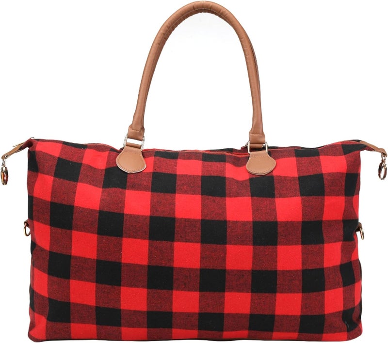XinblueCo Weekender Bag Duffle Bag For Women Large Travel Tote Bag Overnight Weekend Bags With Shoulder Strap Cow Leopard Atzec… - Image 1