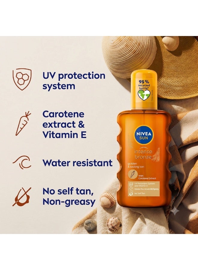 Nivea SUN Tanning Oil Spray Intense Bronze SPF 6 200ml - Image 2